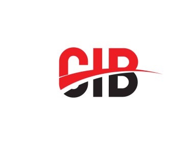 Vektör İllüstrasyonu, kırmızı siyah ilk harfler, CIB