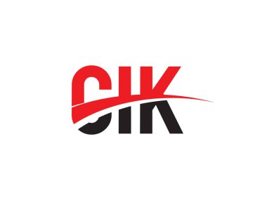 Vektör Illustration, kırmızı siyah ilk harfler, CIK