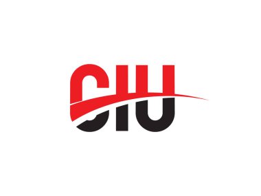 Vektör Illustration, kırmızı siyah ilk harfler, CIU