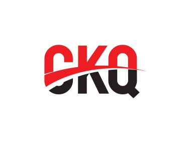 Vektör Illustration, kırmızı siyah ilk harfler, CKQ