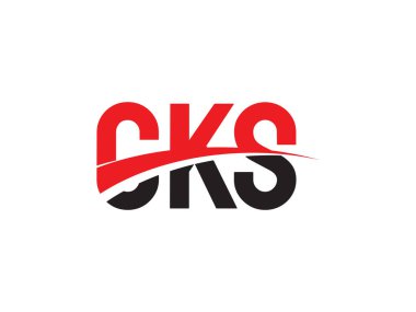 Vektör İllüstrasyonu, kırmızı siyah ilk harfler, CKS