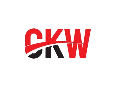 Vektör Illustration, kırmızı siyah ilk harfler, CKW