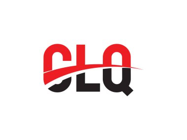 Vektör Illustration, kırmızı siyah ilk harfler, CLQ