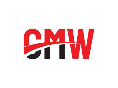 Vektör Illustration, kırmızı siyah ilk harfler, CMW