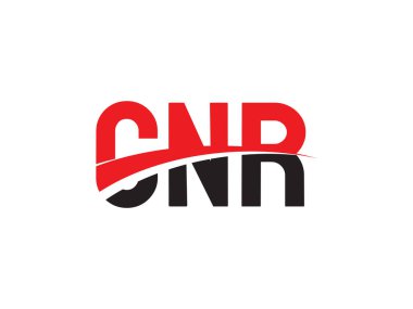 Vektör İllüstrasyonu, kırmızı siyah ilk harfler, CNR