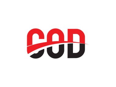 Vektör Illustration, kırmızı siyah ilk harfler, COD