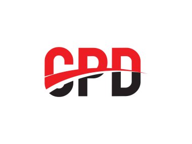 Vektör İllüstrasyonu, kırmızı siyah ilk harfler, CPD