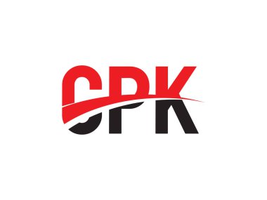 Vektör İllüstrasyonu, kırmızı siyah ilk harfler, CPK