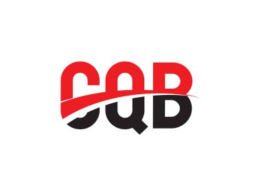 Vektör Illustration, kırmızı siyah ilk harfler, CQB