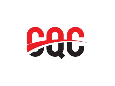 Vektör Illustration, kırmızı siyah ilk harfler, CQC