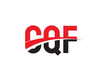 Vektör Illustration, kırmızı siyah ilk harfler, CQF