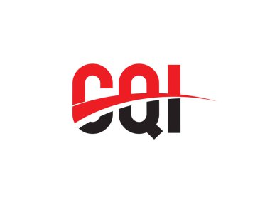 Vektör Illustration, kırmızı siyah ilk harfler, CQI