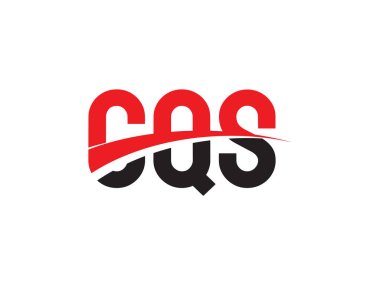 Vektör Illustration, kırmızı siyah ilk harfler, CQS