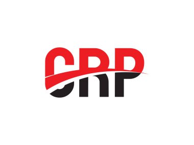 Vektör İllüstrasyonu, kırmızı siyah ilk harfler, CRP