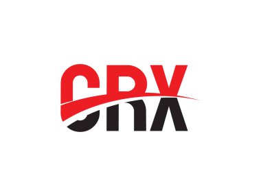 Vektör Illustration, kırmızı siyah ilk harfler, CRX