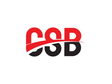 Vektör İllüstrasyonu, kırmızı siyah ilk harfler, CSB