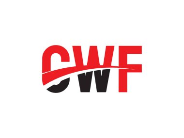 CWF ilk harf logo tasarım vektör şablonu. kurumsal iş kimliği için yaratıcı sembol.