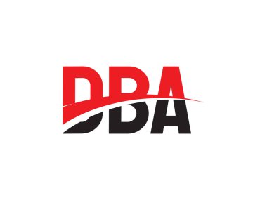 DBA ilk harf logo tasarım vektör şablonu. kurumsal iş kimliği için yaratıcı sembol.