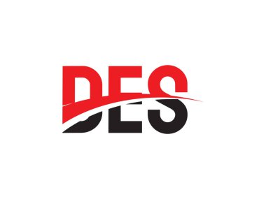 DES ilk harf logo tasarım vektör şablonu. kurumsal iş kimliği için yaratıcı sembol.