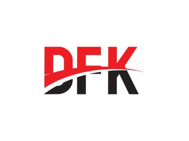 DFK ilk harf logo tasarım vektör şablonu. kurumsal iş kimliği için yaratıcı sembol.