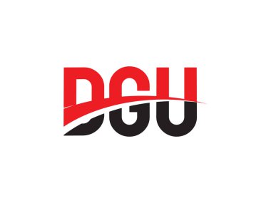 DGU ilk harf logo tasarım vektör şablonu. kurumsal iş kimliği için yaratıcı sembol.