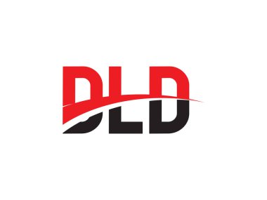 DLD ilk harf logo tasarım vektör şablonu. kurumsal iş kimliği için yaratıcı sembol.