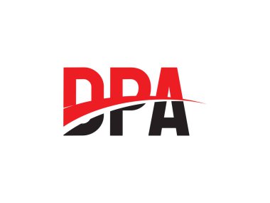 Vektör İllüstrasyonu, kırmızı siyah ilk harfler, DPA