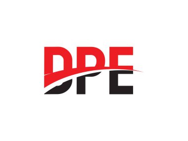 Vektör İllüstrasyonu, kırmızı siyah ilk harfler, DPE