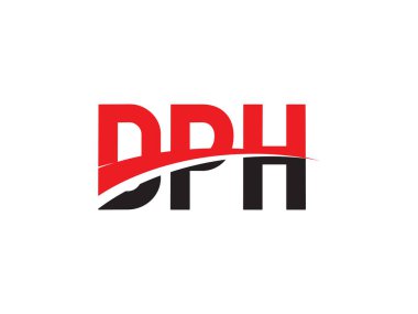 Vektör İllüstrasyonu, kırmızı siyah ilk harfler, DPH