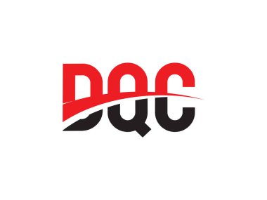 Vektör Illustration, kırmızı siyah ilk harfler, DQC
