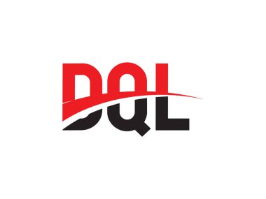 Vektör Illustration, kırmızı siyah ilk harfler, DQL