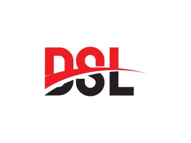 DSL ilk harf logo tasarım vektör şablonu. kurumsal iş kimliği için yaratıcı sembol.