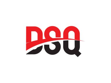 DSQ ilk harf logo tasarım vektör şablonu. kurumsal iş kimliği için yaratıcı sembol.