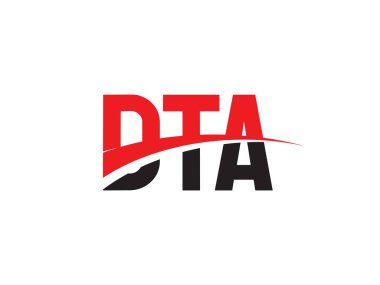 DTA ilk harf logo tasarım vektör şablonu. kurumsal iş kimliği için yaratıcı sembol.