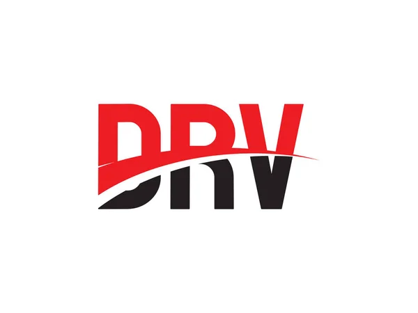 Vector Illustration Red Black First Letters Drv — 스톡 벡터