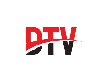 DTV ilk harf logo tasarım vektör şablonu. kurumsal iş kimliği için yaratıcı sembol.