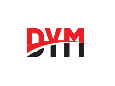 Vektör illüstrasyonu, hattatlık, siyah kırmızı harfler, DYM