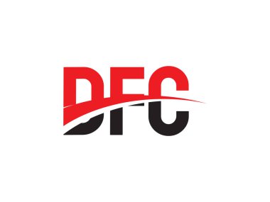 Vektör Illustration, hat logosu tasarımı, ilk harfler, DFC