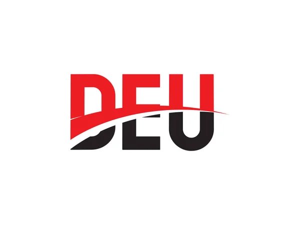 Deu初期文字ロゴデザインベクトルテンプレート 企業アイデンティティの創造的なシンボル — ストックベクタ