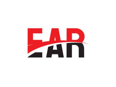 Vektör Illustration, hat logosu tasarımı, ilk harfler, EAR