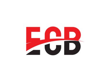 ECB ilk harf logo tasarım vektör şablonu. kurumsal iş kimliği için yaratıcı sembol.