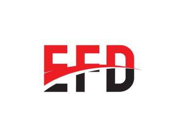 EFD ilk harf logo tasarım vektör şablonu. kurumsal iş kimliği için yaratıcı sembol.