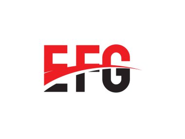 EFG ilk harf logo tasarım vektör şablonu. kurumsal iş kimliği için yaratıcı sembol.