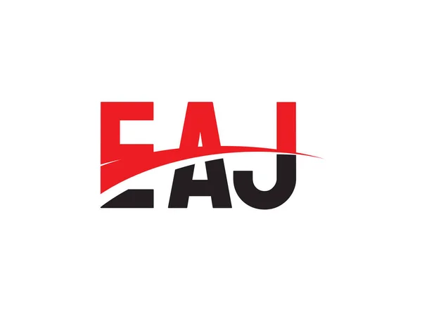 Vektor Illustration Kalligraphie Logo Design Anfangsbuchstaben Eaj — Stockvektor