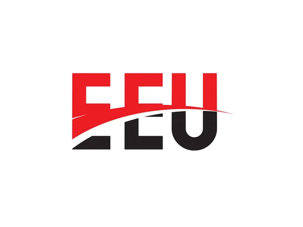 Eeuの頭文字ロゴデザインベクトルテンプレート 企業アイデンティティの創造的なシンボル — ストックベクタ