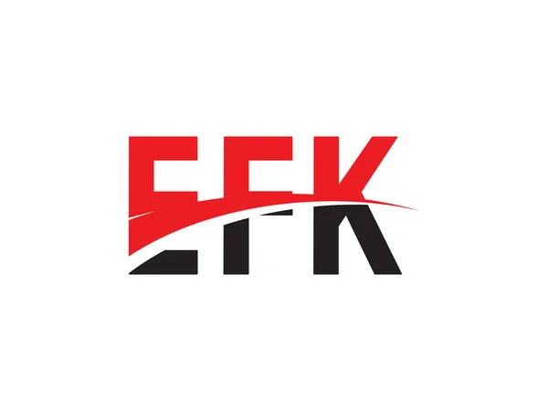 Векторный Шаблон Логотипа Efk Креативный Символ Фирменного Стиля — стоковый вектор