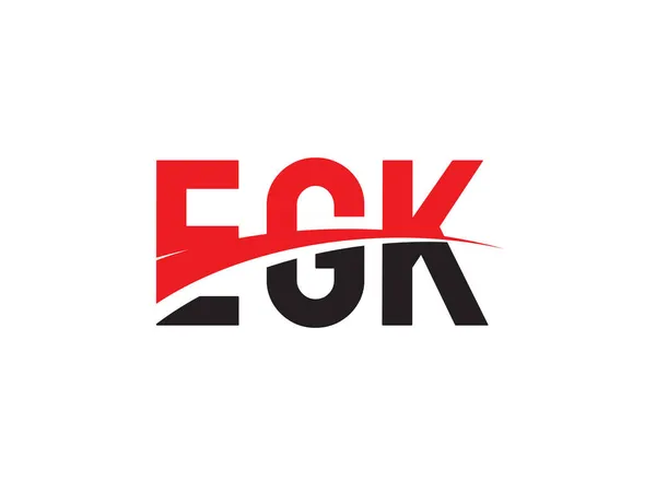 Egk初期文字ロゴデザインベクトルテンプレート 企業アイデンティティの創造的なシンボル — ストックベクタ