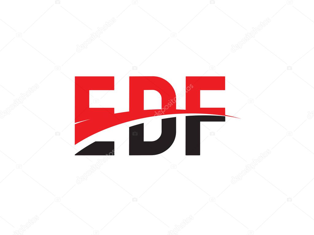 alphabet letters, vector Illustration, logo design, EDF