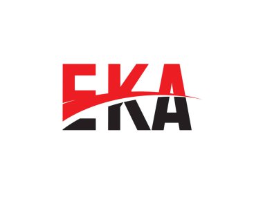 EKA ilk harf logo tasarım vektör şablonu. kurumsal iş kimliği için yaratıcı sembol.