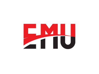EMU ilk harf logo tasarım vektör şablonu. kurumsal iş kimliği için yaratıcı sembol.